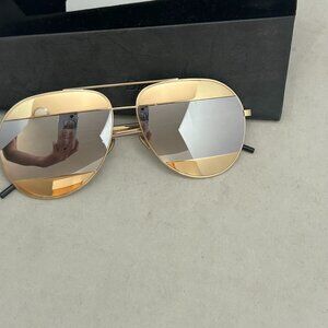 Christian Dior Split Gold & Silver Sunglasses